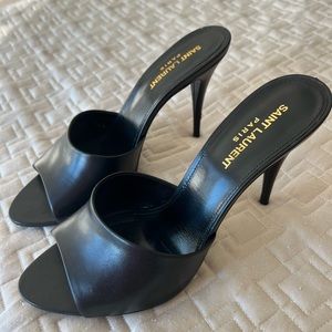 Saint Laurent LA 16 MULES IN SMOOTH LEATHER